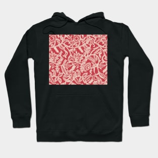 Vintage floral lace (red) Hoodie